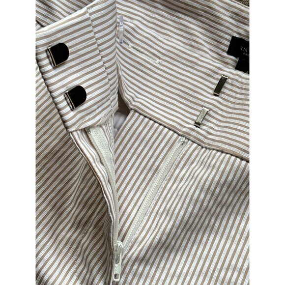 Seersucker Striped Ann Taylor Crop Mid-Rise Slim leg - Picture 7 of 12